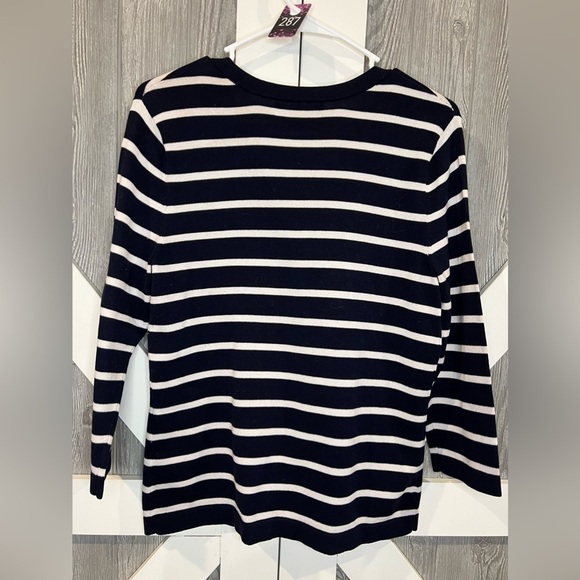 287. Jones New York Signature Striped Button Down Cardigan S - Picture 7 of 7
